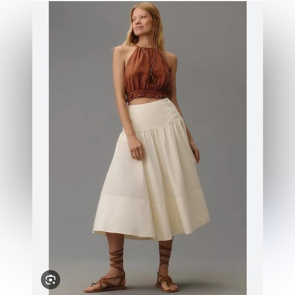 Maeve Cream A-Line Skirt